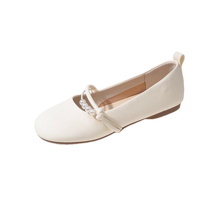 

Super soft leather new Chinese shoes 2025 summer women s new single shoes fairy Doudou shoes super fire Mary Jane grandma shoes 35