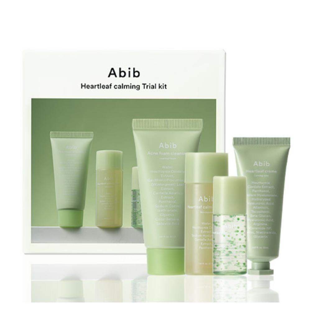 

Abib Heartleaf Camling Trial Kit (Foam 30 ml + Toner 30 ml + Serum 15 ml + Crème 20 ml) - a set of miniature soothing facial products