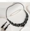 European & American Fashion Crystal Necklace and Earrings Set for Brides