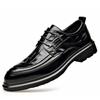 Men's Formal Genuine Leather Derby Shoes - Cowhide, Breathable, Casual, British Style, Wedding Groom Shoes