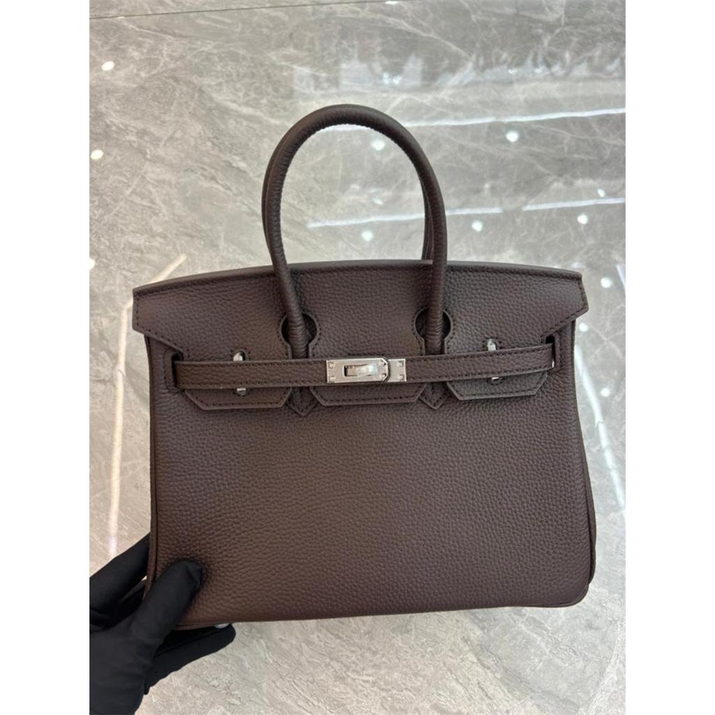 Mode erste Schicht Rindsleder Togo Platin Tasche Damen Silberne Schnalle High-End Handtasche Vielseitige Schulter Umhängetasche