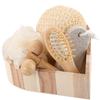 1 Set Spa Heart Shape Gift Box Bathing Skin Cleaning Kit Spa Gift For Women Sisal Bath Flower Kit Back Scrubber Gloves Massager