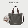 Lazy Style Retro Hand-held Bucket Bag for Women, New Suede Commuting Fashion Single Shoulder Crossbody Bag