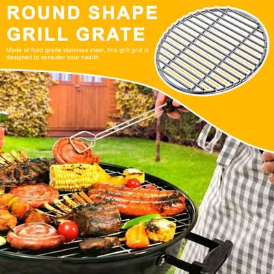 Runder Grillrost aus Edelstahl Extra Dick Ersatzkochrost für Holzkohlegrill Lagerfeuer Gleichmäßige Hitzeverteilung Grillzubehör für den Außenbereich