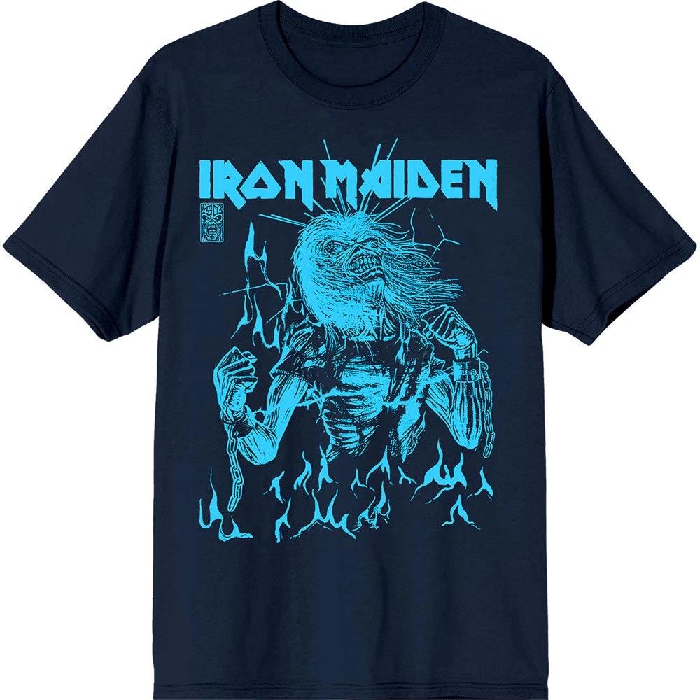 

Футболка Iron Maiden: 50 Жизнь После Смерти Пламя Синее (Темно-синий) ОФИЦИАЛЬНЫЙ НОВЫЙ 3XL