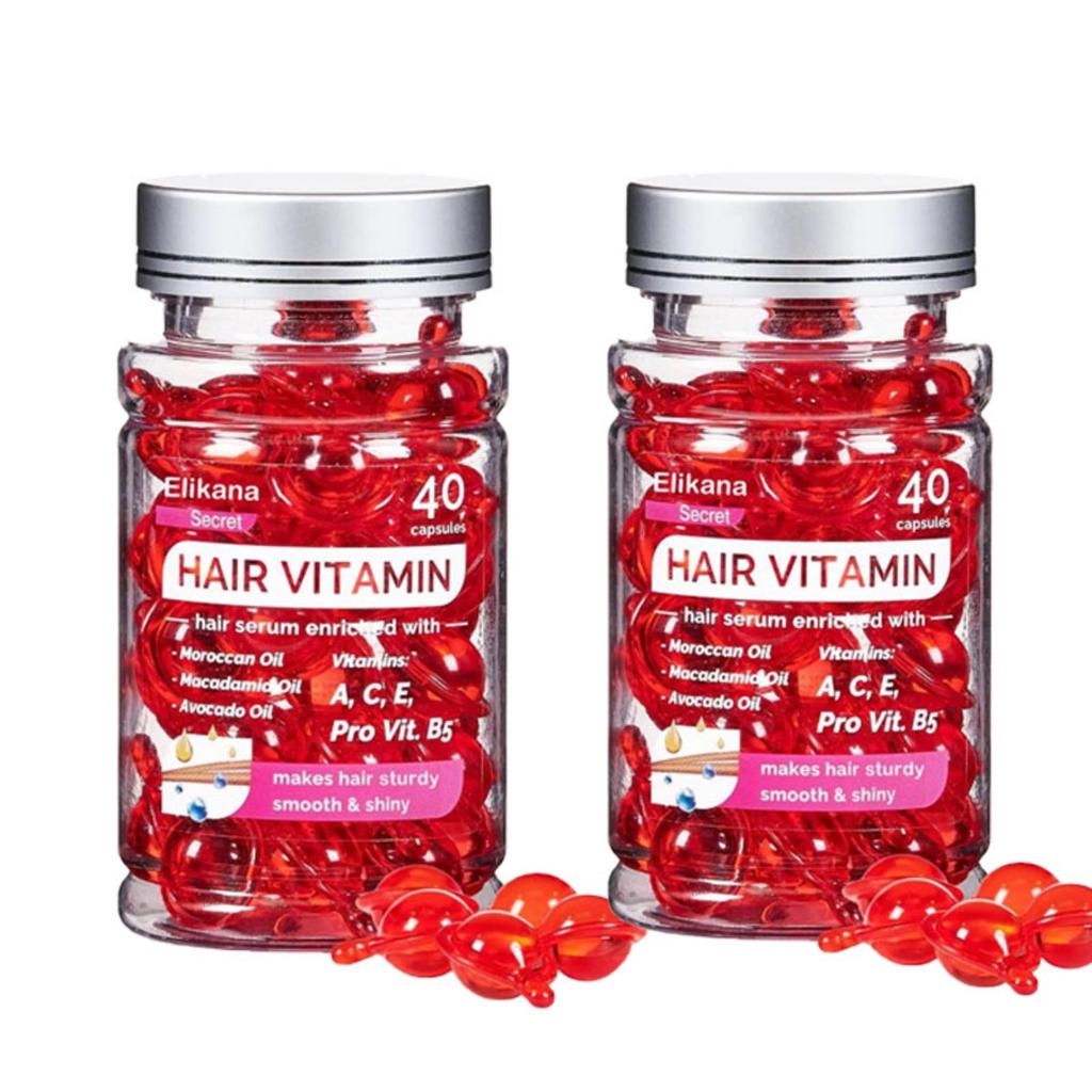 2 Bottles Hair Essential Oil Capsules. Leave-In Hair Conditioner, Hair Oil, Nourishing and Moisturizing Hair, Capsule Conditioner