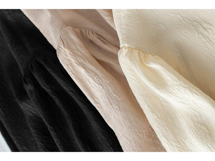 Women's Luxury Jacquard Mulberry Silk Long Sleeve Slimming T-Shirt