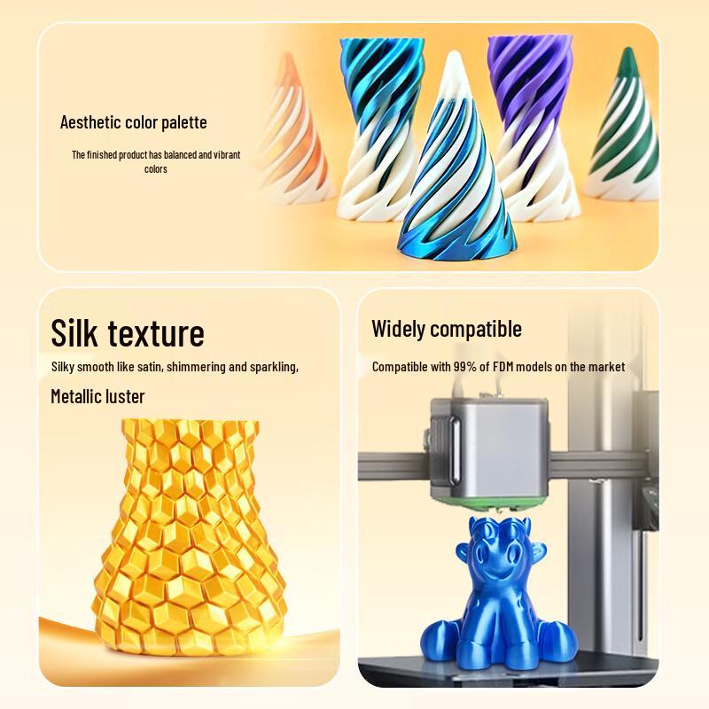 Puwei Silk PLA 3D Printer Filament CN plug (adapter included)