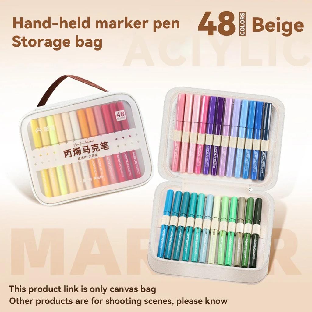 36-84 Löcher Marker Leinwand Aufbewahrungsbox Wasserdichter Organizer Acryl Pinselrolle für Studenten Künstler Kunstbedarf Aufbewahrungstasche