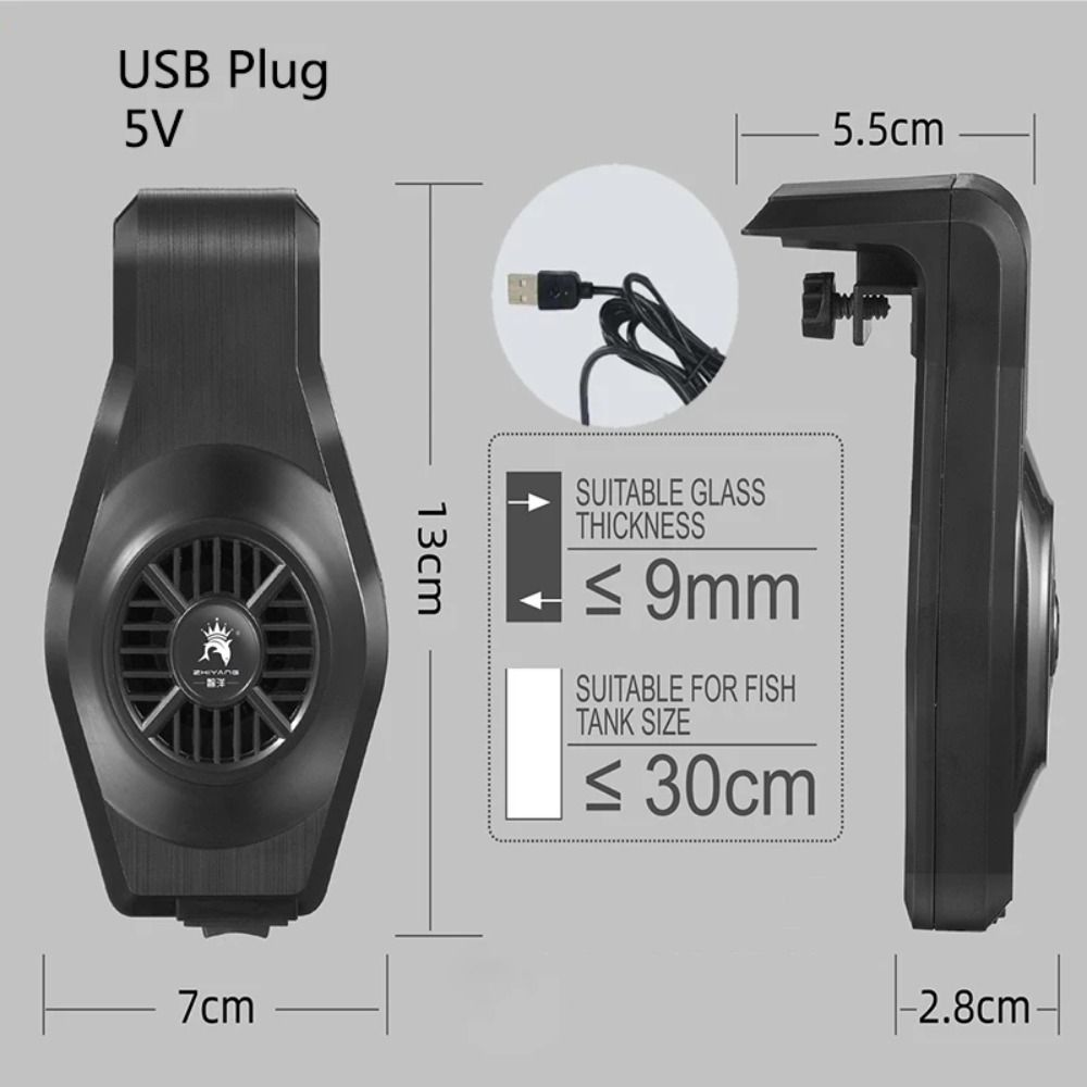 Simple Aquarium Chiller Fan Adjustable Fish Tank Water Chiller  Fish Tank Aquarium
