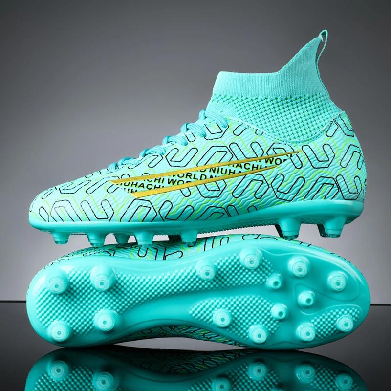 Herren Fußballschuhe High Top Professionell Originale Gesellschaft Fußballschuhe Outdoor Sport Rasen Futsal Hallenfußballschuh für Kinder