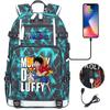 RiMan ONE PIECE Luffy Aufdruck Teenager Schüler Schultasche Große Kapazität Herren Damen Freizeit Reise Rucksack