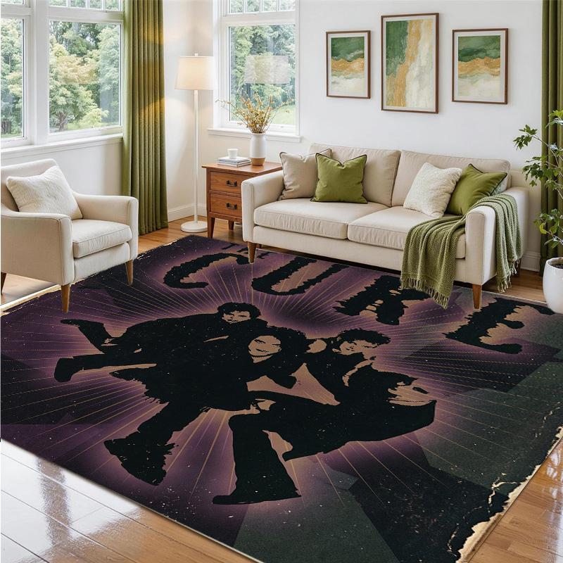 The Cure Design Crystal Velvet Rug Soft Decorative Mat for Bedroom Entrance