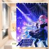 Anime ALIEN STAGE Polyester Shower Curtain Waterproof Rust Resistant Grommet Easy Care Wipe Clean Durable