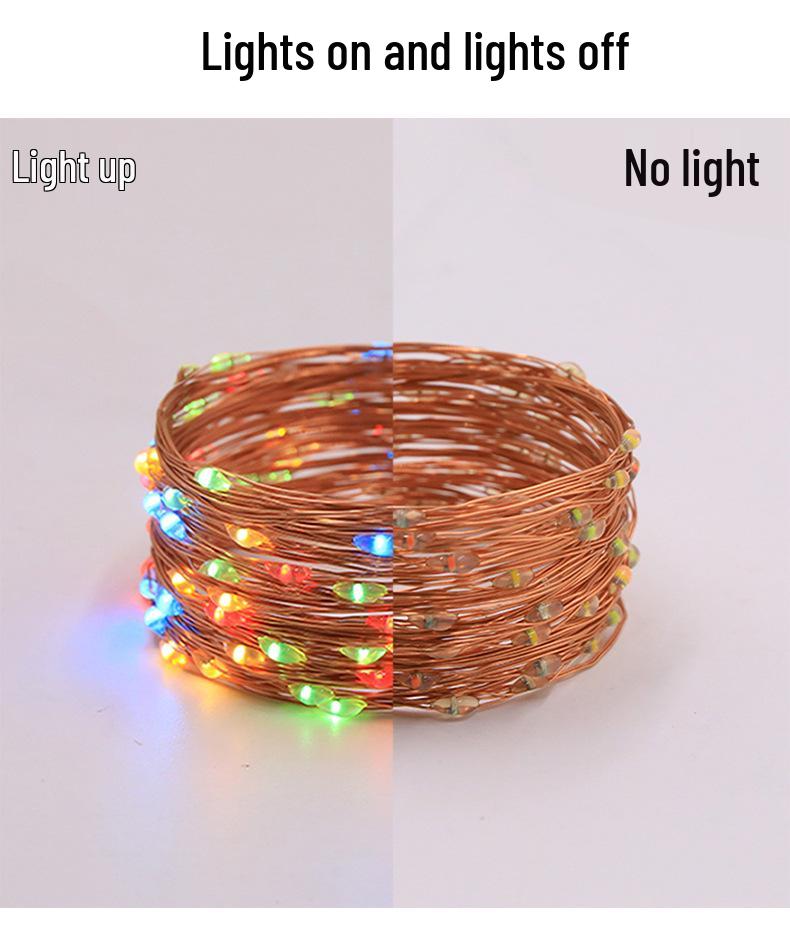 Solar-Powered LED Copper String Lights for Outdoors - Waterproof Starry Sky Christmas Decorations