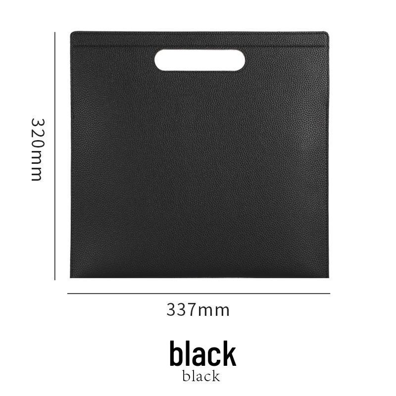 Large Capacity A4 Leather File Bag - Multifunctional Business Office Folder