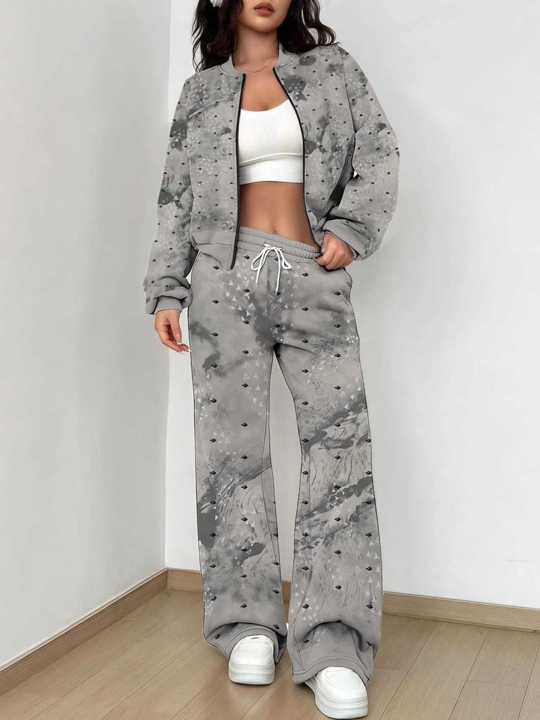 Camouflage Style Autumn And Winter New European And American Women'S Clothing Outdoor Fashion Suit Women