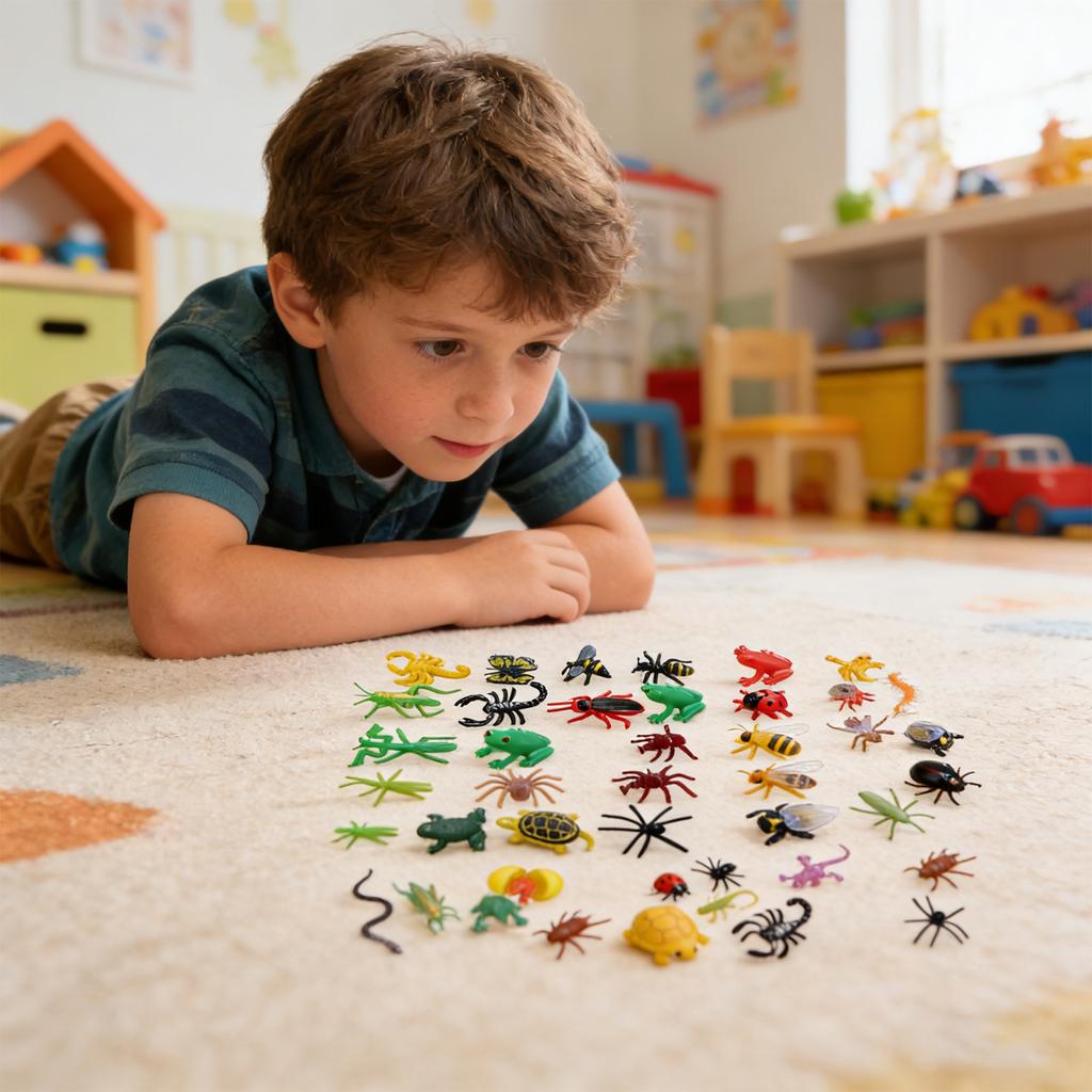 24-piece Surprise Egg Set With Realistic Insect Toys, An Educational And Fun Toy For Children (gacha/capsule Toy).