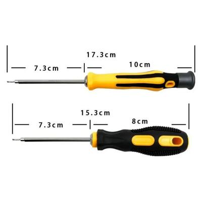 6 In 1 Manipulation Proof Safety Magnetic Screwdriver Set, Flat Hand Tool with Hexagonal Torx Screwdriver Head