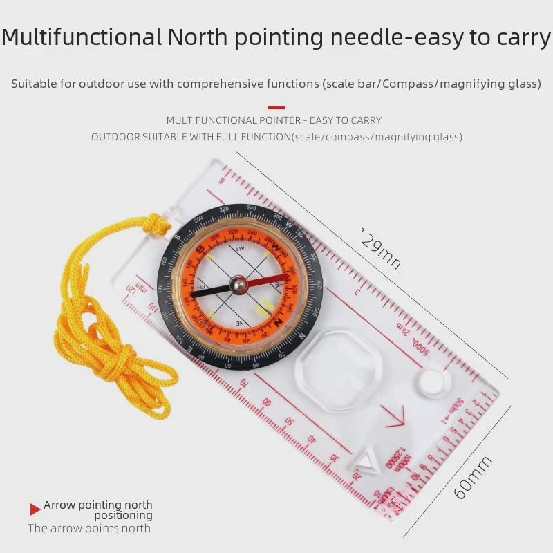 DC45-5C Outdoor Camping Map Compass with Ruler Scale
