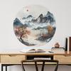 Minimalist Mountain Water Painting Wall Sticker Self-Adhesive for Bedroom Study Tea Room Home Background Decoration