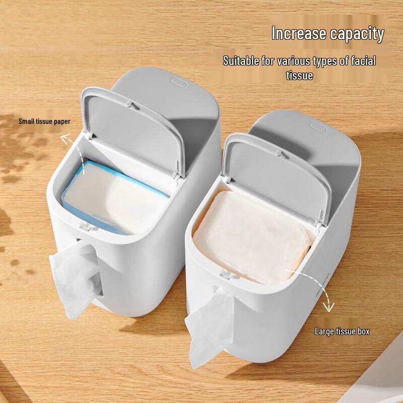 ecoco Multi-purpose Desktop Tissue Box & Mini Trash Can