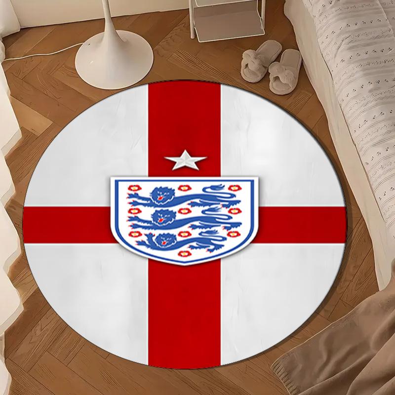 EnglFootball Crest Round mat Home Decor, Chair rug For livingroom,Bedroom, doormat home decor Birthday Gift Christmas Gifts