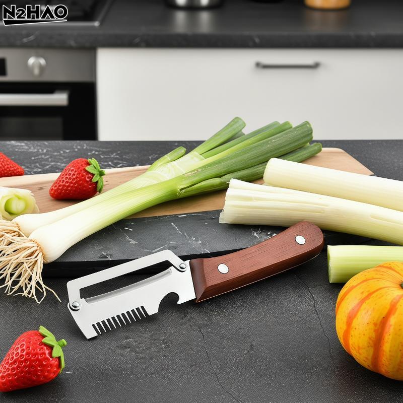 1*Multi-functional Vegetable Peeler, 2026 Ktchen Multi-function Stainless Steel Thickened Fruit Peeler Knife With Wooden Handle