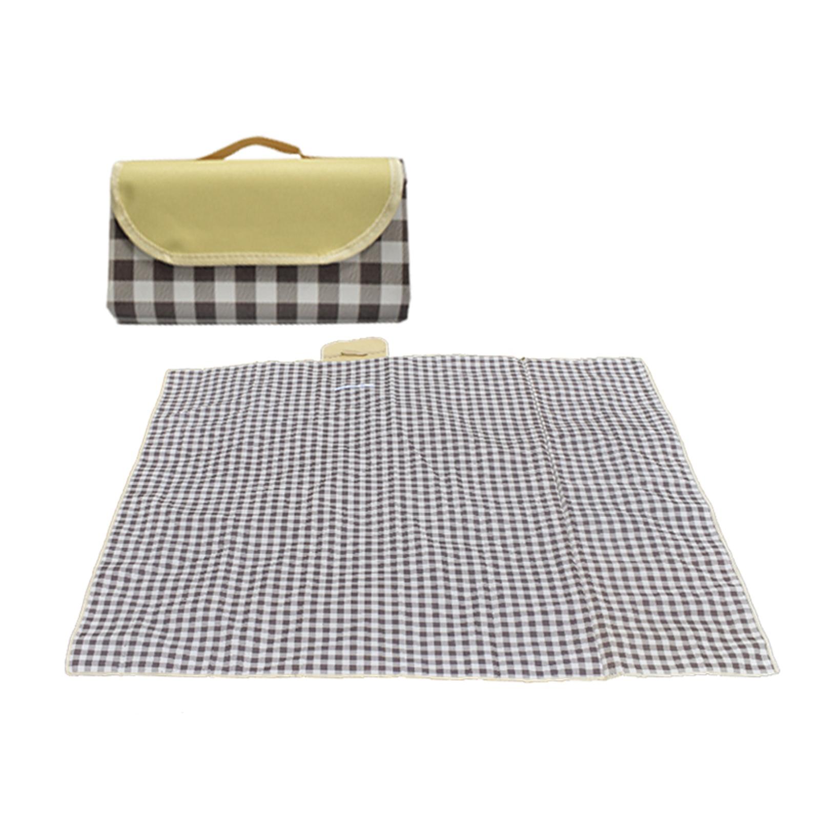 

Ковдра для пікніка 6,5 x 6,5 футів на відкритому повітрі, надзвичайно великий складаний килимок для пікніка, водонепроникний, піскозахисний сад