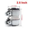 Fascetta di Scarico 2 pollici/2,5 pollici, Giunto a Sovrapposizione+Bulloni Fascetta Flange per Sigillatura Sicura, per Silenziatori Tubi di Scarico Sistemi Catback
