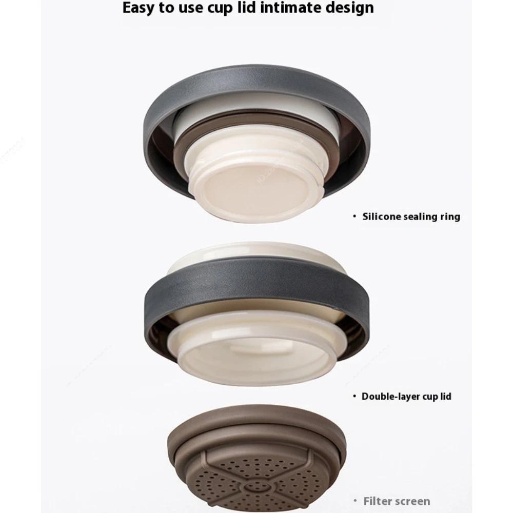 Tyeso Nerezový Izolovaný Kancelářský Hrnček s Oddělovačem Čaje Profesionální Obchodní Láhev na Vodu Rukojeť Ideální pro Čaj Kávu