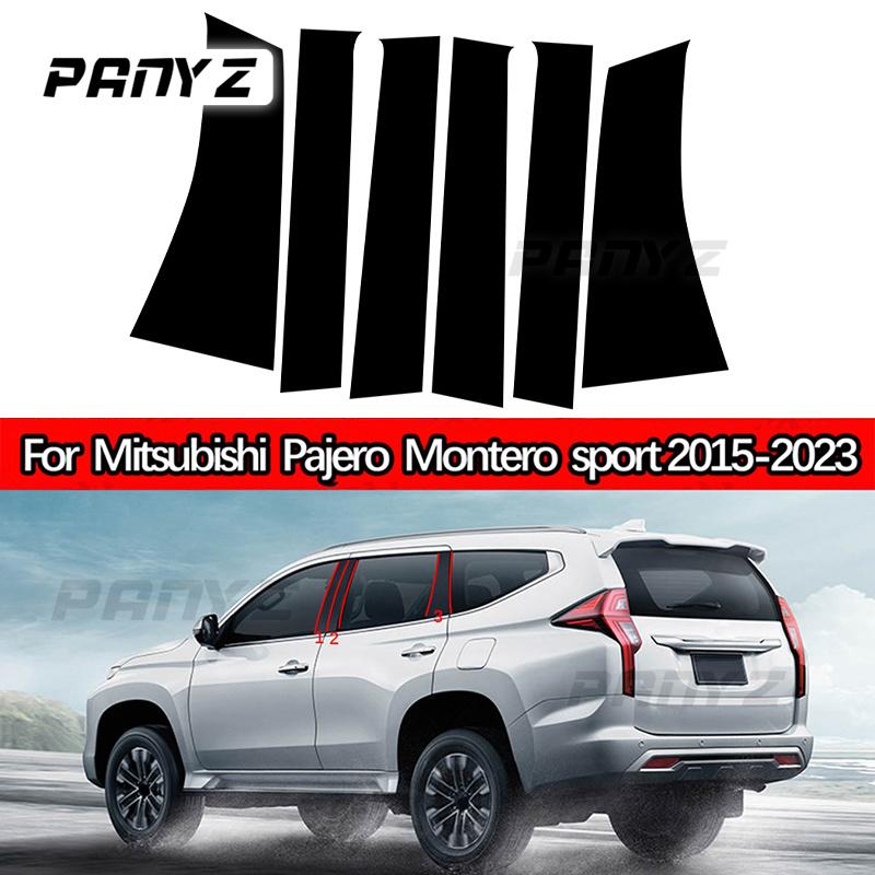 

6 шт. наклейки на обшивку окна и двери автомобиля для Mitsubishi Pajero Sport Montero Sport 2015-2022 2023 стойки стойки авто