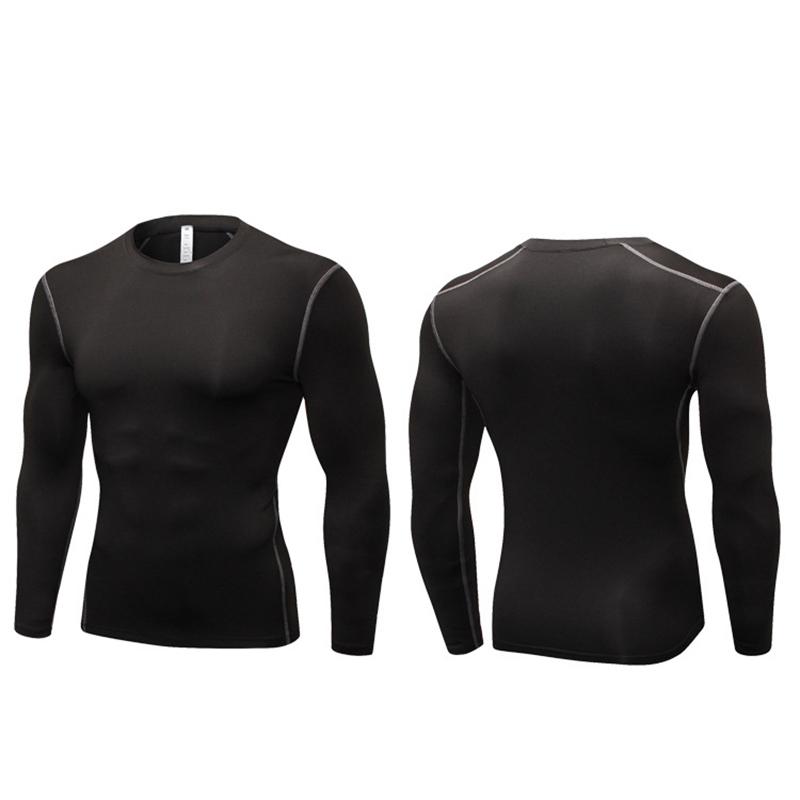 IELGY Sonnenschutz schnelltrocknend dreidimensionale enge Lauf mehrfarbige T-Shirt Training langärmelige Männer