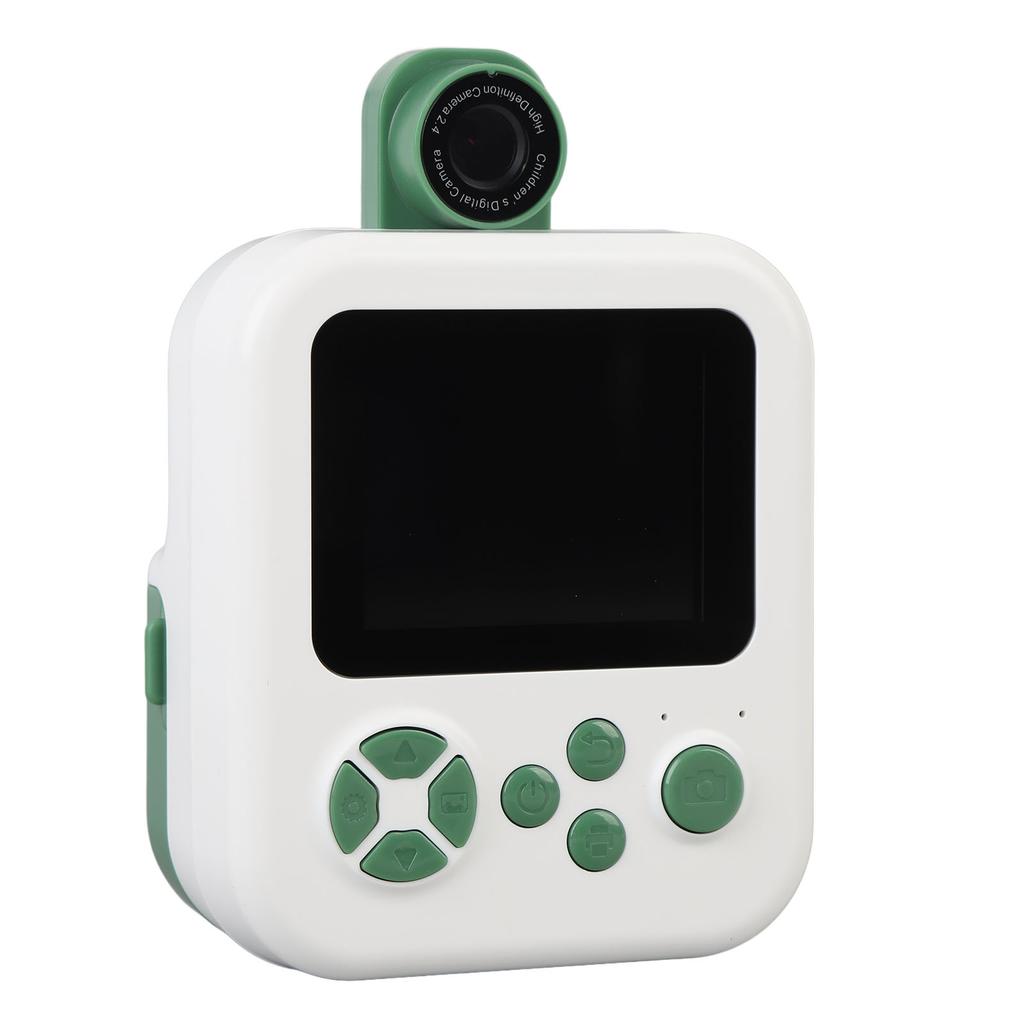 Camera   Print 48MP Photo 1080P Video 2.4 In   Screen Portable Camera 1200mAh Battery Support Music Games Play with 180 Degree Rotating Lens