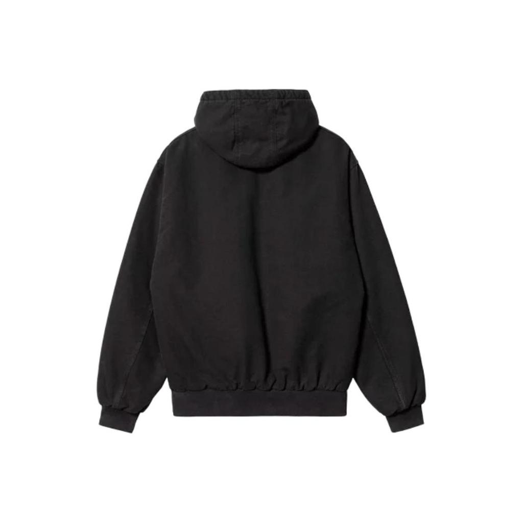 Carhartt WIP Active Jacket Classic Solid Color Zip-Up Hooded Padded Jacket Men jackets Black I027380-89-3K