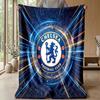 Chelsea FC Theme Blanket Soft Flannel Blanket Plush Throw Blanket Cozy Sofa Bed Blanket for Home Decor