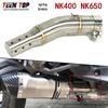 Stainless Steel Low Mount Exhaust with Muffler for Chunfeng NK400/650NK Motorcycle