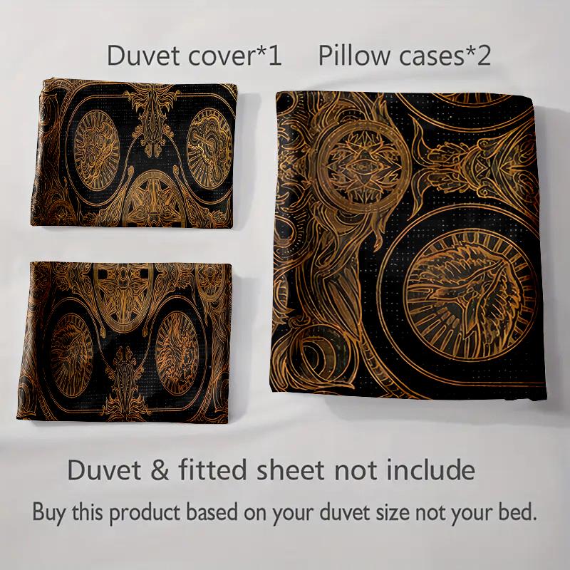 Ornate, circular, intricate. Bedding Duvet cover sets Duvet covers Pillowcases gifts (1 * Duvet Cover 2 * Pillowcases, without duvet insert)