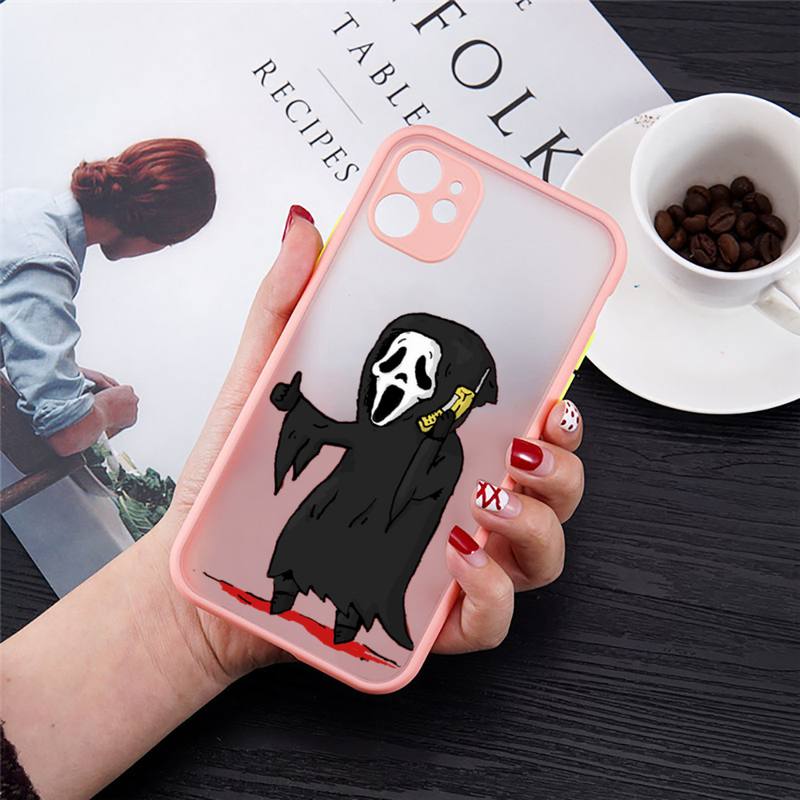 Ghostface Horror Scream Art Pattern Phone Case Matte Transparent For IPhone 11 13 14 Mini 12 Pro Max Xs Plus