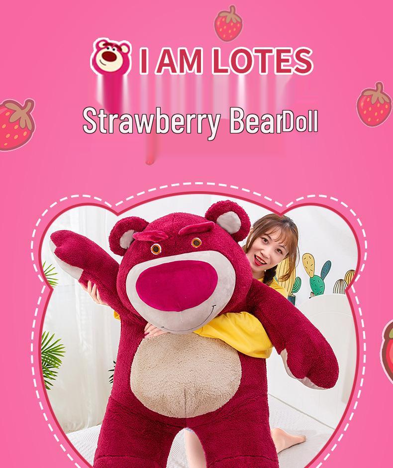 Strawberry Bear Plush Doll - Large, 8" Popular Toy & Birthday Gift