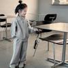 Autumn 2025 Girls' Sportswear Set: Stylish Children's Sweatshirt & Sweatpants Two-Piece
