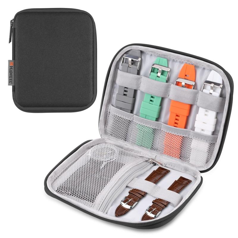 Best Selling HAWEEL Smart Watch Band Organizer Box Digital Cable Storage Case for apple for samsung Watch Band чёрный