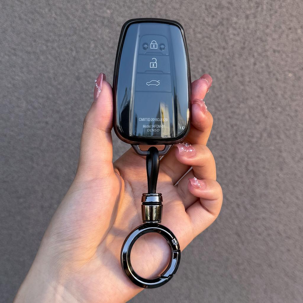 NBNQ8 TPU Shell Fob for Toyota Rav4 Camry 50 LC200 Kruzak Land Cruiser Corolla Yaris Cross Smart Key Cover Holder Case Accessories