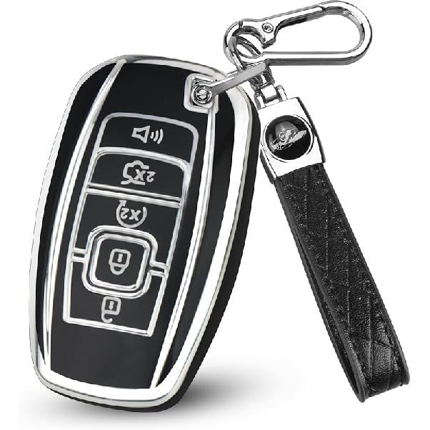 for Lincoln Key Fob Cover Compatible with Aviator Corsair Nautilus Navigator Continental MKC MKZ MKX Key Shell Case