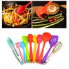 10ks/sada Vícebarevné silikonové kuchyňské náčiní Sada Lopatka Lžíce Gadgets na vaření