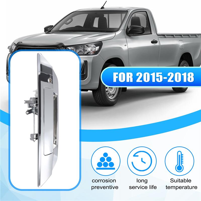 A58X-Tailgate Door Handle With Keyhole 69090-0K100 For Toyota Hilux Revo 2015-2018 серебряный