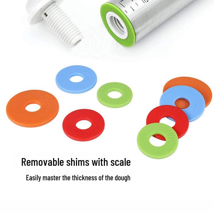 Nastavitelný nepřilnavý nerezový váleček se stupnicí na pečení