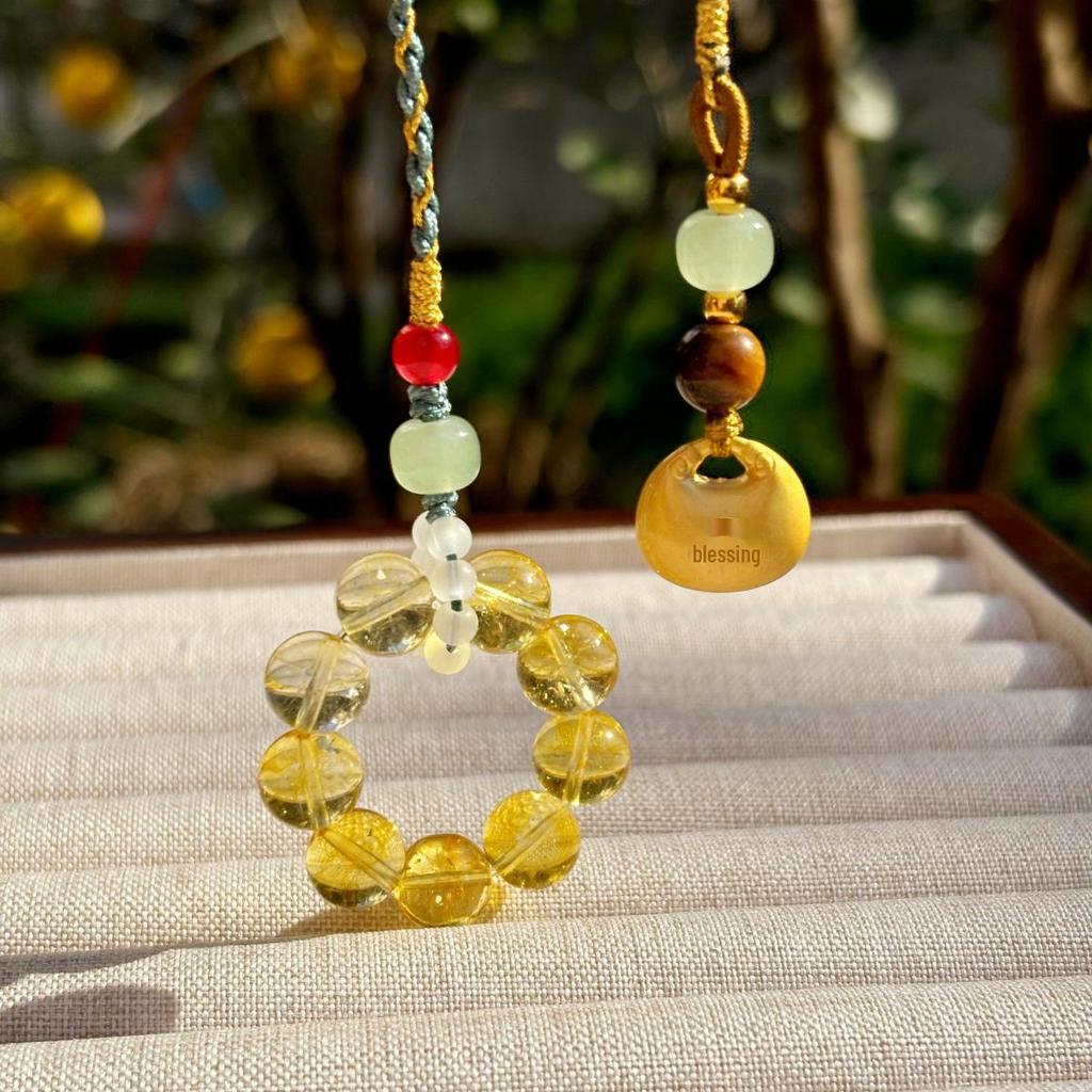 Pendentif de voiture Dieu de la richesse Lingyin Wulu de Hangzhou: Boulier Coloré pour Décoration de Véhicule Haut de Gamme, Symbolisant la Paix et la Fortune