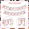 My First Rodeo 1st Birthday Banner, Western Cowgirl Theme, Pink Daisy Flower, Cardstock Banner for 1 Year Old Girl's Birthday Party Decorations