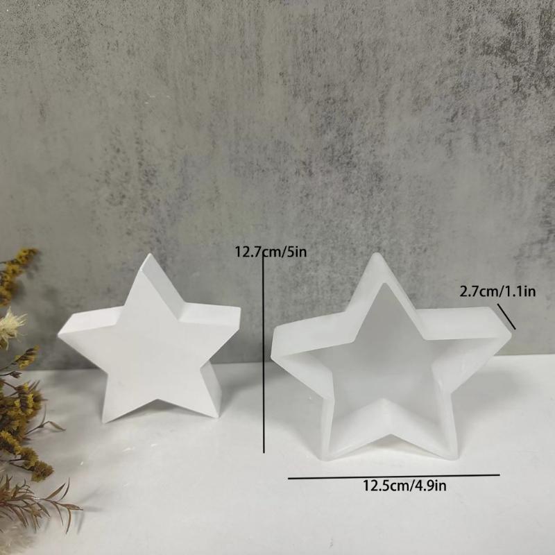 Silicone Crafts Moulds Ornament Molds Star Shape Hand-Making Clay Mold Hand-Making Accessories for DIY Making Craft